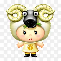 可爱羊角女孩-空若网 可爱羊角女孩-空若网