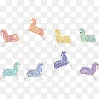 可爱手绘奔跑羊儿-空若网 可爱手绘奔跑羊儿-空若网