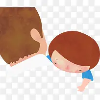 手绘卡通父爱节日人物手绘-空若网 手绘卡通父爱节日人物手绘-空若网