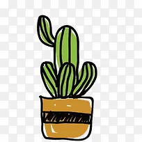 绿色可爱仙人掌矢量图-空若网 绿色可爱仙人掌矢量图-空若网