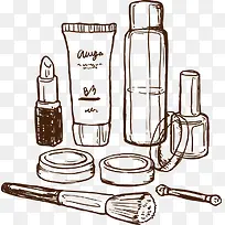 创意手绘女性化妆品-空若网 创意手绘女性化妆品-空若网