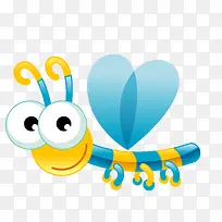 可爱卡通蜻蜓矢量图-空若网 可爱卡通蜻蜓矢量图-空若网