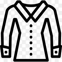 女长袖衬衫图标-空若网 女长袖衬衫图标-空若网