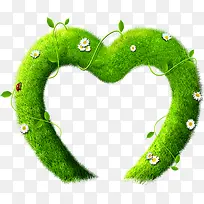 绿色环保创意花朵爱心-空若网 绿色环保创意花朵爱心-空若网