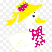 手绘卡通鸭子图案-空若网 手绘卡通鸭子图案-空若网