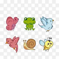 矢量青蛙蝴蝶-空若网 矢量青蛙蝴蝶-空若网