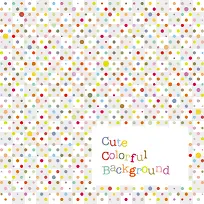矢量可爱的彩色点图案-空若网 矢量可爱的彩色点图案-空若网
