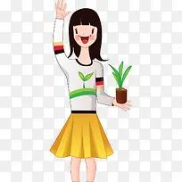 打招呼的动画人物-空若网 打招呼的动画人物-空若网