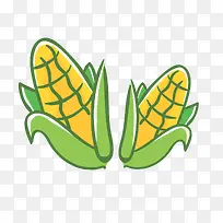 矢量卡通简洁食物玉米-空若网 矢量卡通简洁食物玉米-空若网