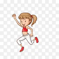 矢量卡通女孩跳舞插画-空若网 矢量卡通女孩跳舞插画-空若网