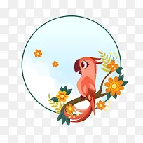 矢量手绘卡通鹦鹉-空若网 矢量手绘卡通鹦鹉-空若网