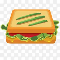 西餐三明治手绘插画-空若网 西餐三明治手绘插画-空若网