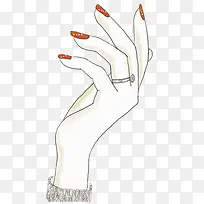 插画手绘女人手-空若网 插画手绘女人手-空若网