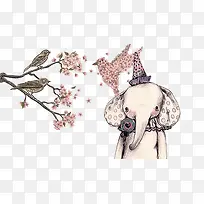 手绘插画-空若网 手绘插画-空若网