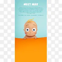 卡通可爱婴儿海报-空若网 卡通可爱婴儿海报-空若网