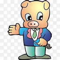 卡通可爱西装猪-空若网 卡通可爱西装猪-空若网