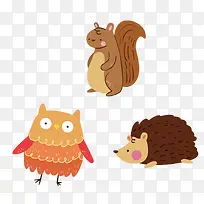 卡通动物矢量图-空若网 卡通动物矢量图-空若网