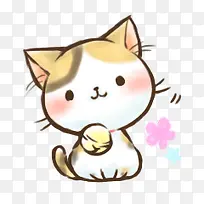 可爱手绘铃铛猫萌-空若网 可爱手绘铃铛猫萌-空若网