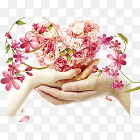 手捧爱心花-空若网 手捧爱心花-空若网