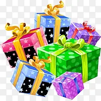 手绘水彩各种礼盒-空若网 手绘水彩各种礼盒-空若网