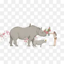 ����Ϭţ��Ů�廭-������