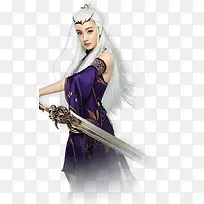 白色长发少女-空若网 白色长发少女-空若网