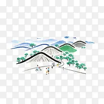 手绘旅游插画-空若网 手绘旅游插画-空若网