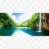 瀑布摄影背景-空若网 瀑布摄影背景-空若网