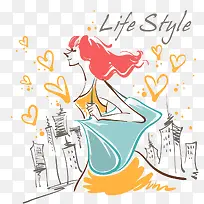 魅力女郎插画矢量-空若网 魅力女郎插画矢量-空若网