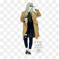 时尚手绘女人-空若网 时尚手绘女人-空若网