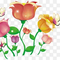 春天手绘彩色玫瑰-空若网 春天手绘彩色玫瑰-空若网