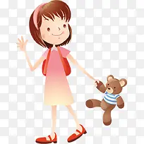 春天手绘可爱儿童-空若网 春天手绘可爱儿童-空若网