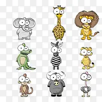 站立的卡通动物-空若网 站立的卡通动物-空若网