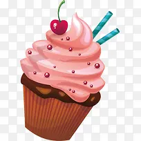 手绘粉色可爱冰激凌-空若网 手绘粉色可爱冰激凌-空若网