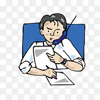 矢量卡通装饰简洁扁平化接电话的-空若网 矢量卡通装饰简洁扁平化接电话的-空若网