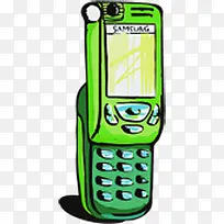 绿色卡通推拉盖设计手机电话-空若网 绿色卡通推拉盖设计手机电话-空若网