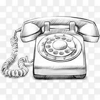 黑色手绘电话创意室内-空若网 黑色手绘电话创意室内-空若网