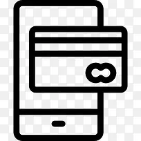 智能手机的信用卡图标-空若网 智能手机的信用卡图标-空若网
