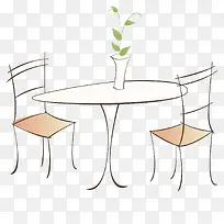 手绘桌椅-空若网 手绘桌椅-空若网