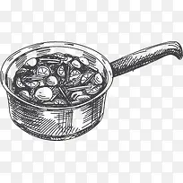 矢量手绘汤锅-空若网 矢量手绘汤锅-空若网