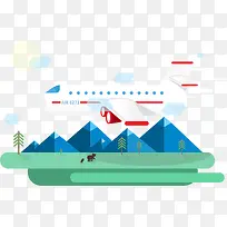 矢量卡通山峰素材-空若网 矢量卡通山峰素材-空若网