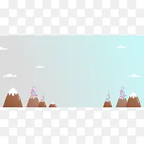 创意卡通雪顶山峰-空若网 创意卡通雪顶山峰-空若网