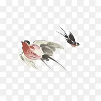 水墨黑色可爱燕子-空若网 水墨黑色可爱燕子-空若网