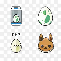 卡通鸡蛋动物-空若网 卡通鸡蛋动物-空若网