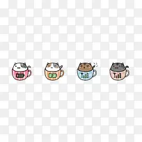 咖啡猫 可爱表情包-空若网 咖啡猫 可爱表情包-空若网