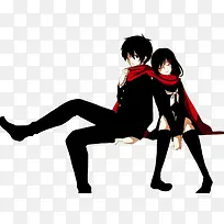 卡通立绘黑色衣服男孩女孩爱情-空若网 卡通立绘黑色衣服男孩女孩爱情-空若网