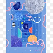 丝带节日创意手绘-空若网 丝带节日创意手绘-空若网