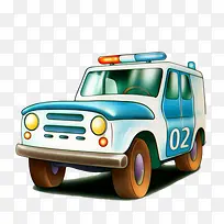 手绘警车-空若网 手绘警车-空若网