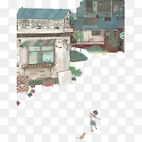 街道创意插画-空若网 街道创意插画-空若网