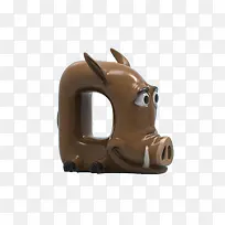 卡通矢量三维动物字母PNG图-空若网 卡通矢量三维动物字母PNG图-空若网